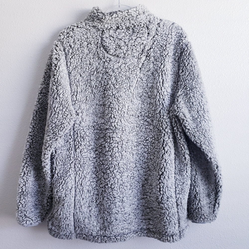 Pink lily Sherpa Quarter Zip Closure Pullover Jacket - Picture 7 of 9